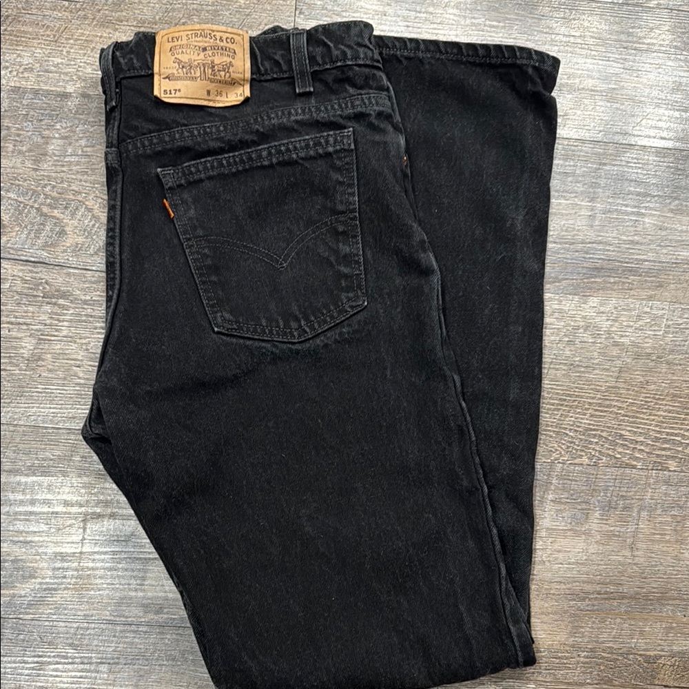 Levi's vintage orange tab Men's black Denim Jeans 36x34